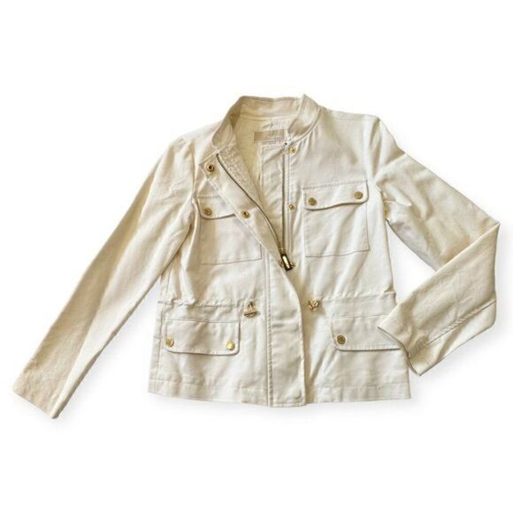 Michael Kors Utility Jacket, Ecru/Cream, Size P - Picture 3 of 14